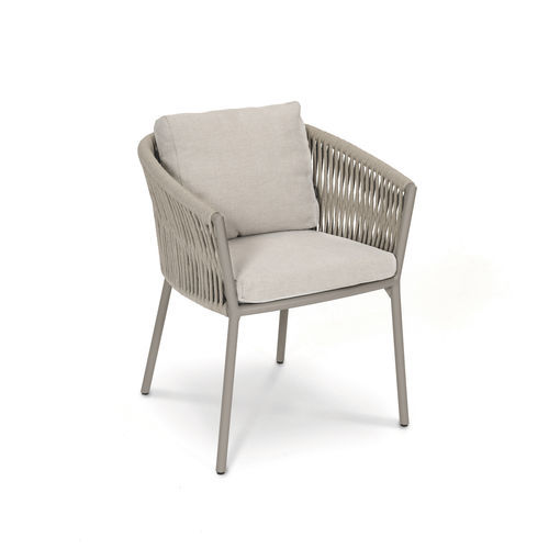 Chaise de jardin contemporaine - COSMO - FISCHER MÖBEL - d'extérieur / en aluminium / en corde