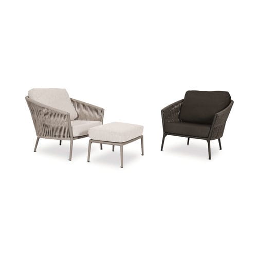 Fauteuil contemporain - COSMO - FISCHER MÖBEL - en tissu / en corde / en aluminium