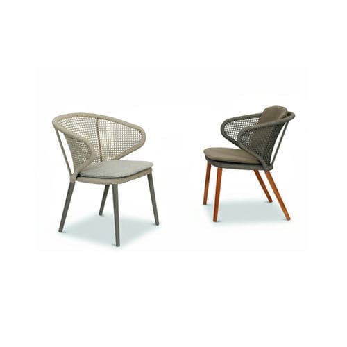 Chaise de jardin contemporaine - FARO - FISCHER MÖBEL - d'extérieur / en corde / avec piètement en aluminium peint