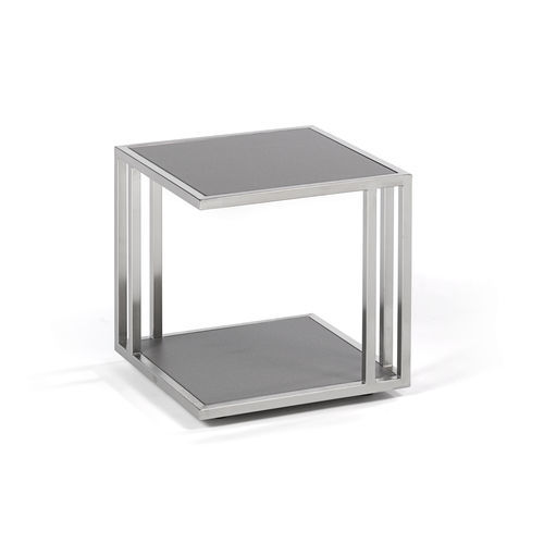 Table d'appoint contemporaine - SUITE LOUNGE - FISCHER MÖBEL - en céramique / avec piètement en acier inoxydable / rectangulaire