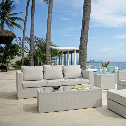 Canapé contemporain - NORTH - SKY LINE DESIGN - d'extérieur / en tissu / avec coussin amovible