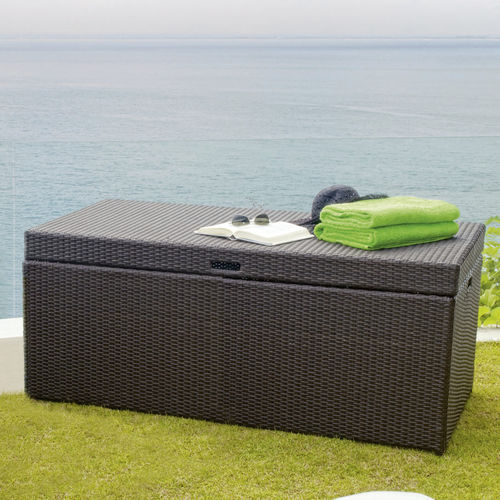 Coffre contemporain - CUATRO  - SKY LINE DESIGN - d'extérieur / en résine tressée