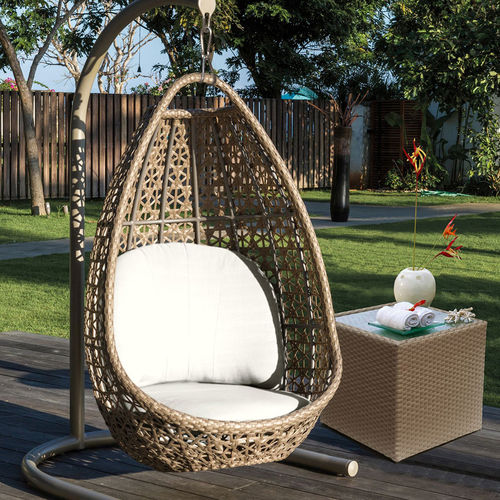Chaise suspendue contemporaine - JOURNEY  - SKY LINE DESIGN - d'extérieur / en tissu / avec piètement en aluminium