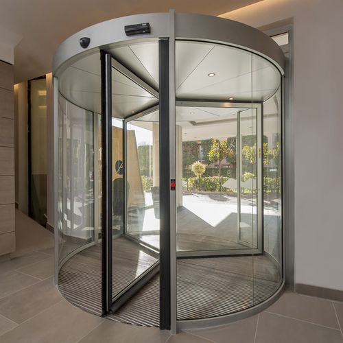Porte d'entrée - PG 3 - Ponzi - aluminium / à tambour / vitrée