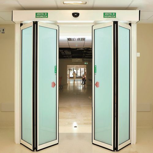 Porte d'intérieur - FDA HOSPITAL - Ponzi - en aluminium / pliante / vitrée