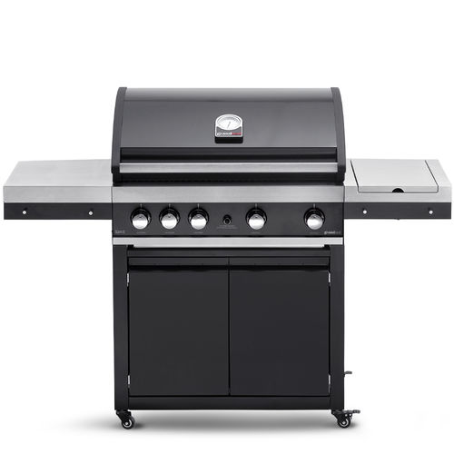 Barbecue à gaz - Maxim G4 - GRAND HALL - sur roulettes / en fonte / en acier inoxydable