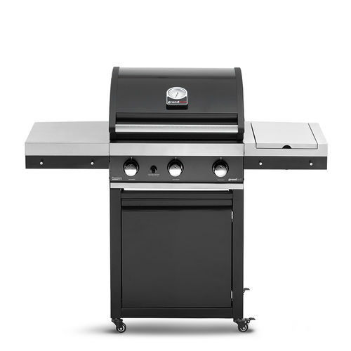 Barbecue à gaz - Premium G3 - GRAND HALL - sur roulettes / en fonte / en inox