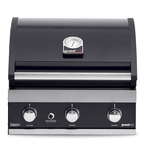 Barbecue à gaz - Premium G3 - GRAND HALL - fixe / en fonte / en acier inoxydable