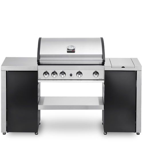 Barbecue à gaz - Elite G4 - GRAND HALL - sur pied / en fonte / en acier inoxydable