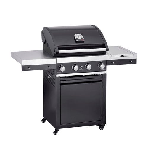 Barbecue à gaz - Premium G4 - GRAND HALL - sur roulettes / en fonte / en inox