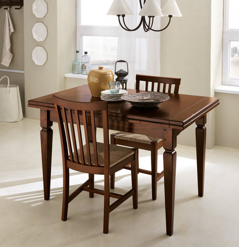 Table à manger classique - ARMONY - SCAVOLINI - en placage de bois / avec piètement en bois massif / rectangulaire