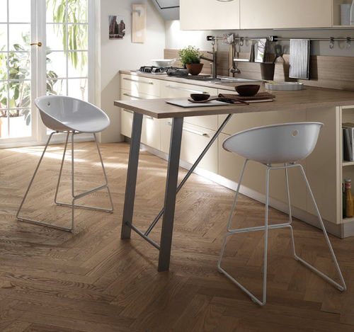 Chaise de bar contemporaine - GLISS - SCAVOLINI - d'intérieur / en acrylique / avec piètement en acier chromé