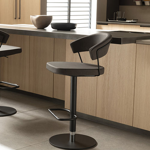 Chaise de bar contemporaine - GREAT - SCAVOLINI - d'intérieur / en tissu / en cuir