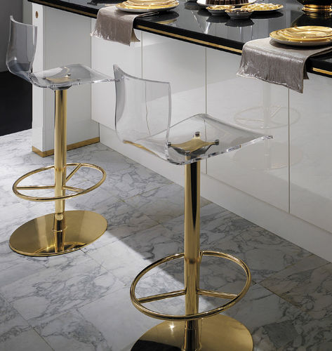 Chaise de bar contemporaine - DELUXE - SCAVOLINI - d'intérieur / en méthacrylate / avec piètement en métal