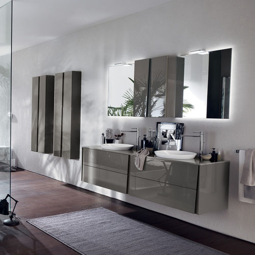 Salle de bain contemporaine - LAGU - SCAVOLINI - en bois / en verre / en composite