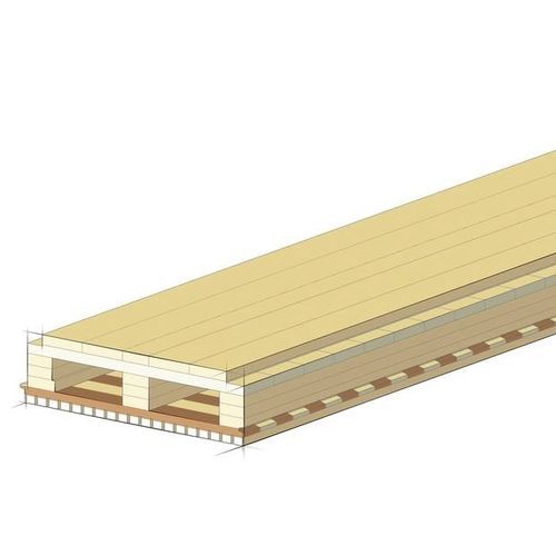 Panneau structurel en bois lamellé-collé - LIGNO Bloc Q3 - Lignotrend - pour toiture-terrasse