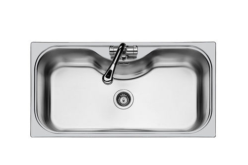 Évier 1 bac - URAGANO.STD - 1555 600 - Foster spa - sans égouttoir / en inox / encastrable