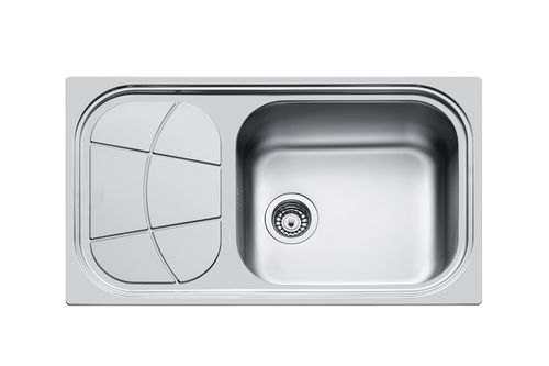 Évier 1 bac - BIG BOWL 86.1V.STD - 1561 20* - Foster spa - avec égouttoir / en inox / encastrable