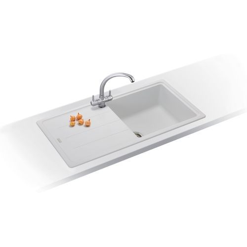 Évier 1 bac - Basis BFG 611-970 REV - FRANKE HOME SOLUTIONS - avec égouttoir / en granite / encastrable