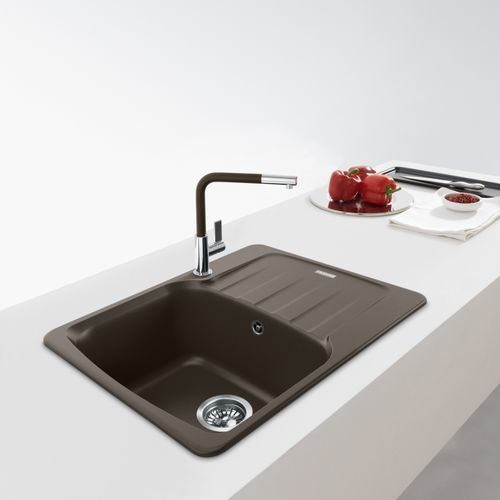 Évier 1 bac - ANTEA AZG 611 78 REV - FRANKE HOME SOLUTIONS - avec égouttoir / en granite / encastrable