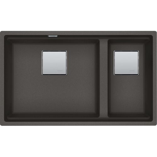 Évier 2 bacs - Kubus KNG 120-46-21 Slate - FRANKE HOME SOLUTIONS - sans égouttoir / en granite / sous plan
