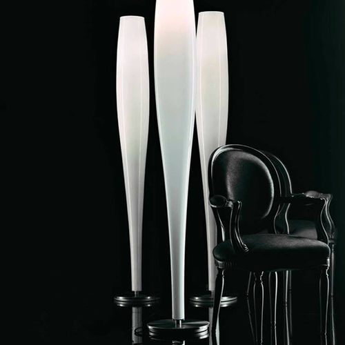 Lampe sur pied - STAND - Av Mazzega - en nickel / en verre soufflé / en satin