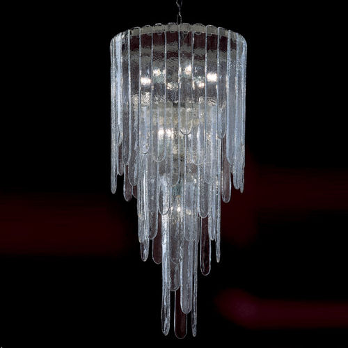 Lustre contemporain - Av Mazzega - en verre / 3 ampoules / 9 ampoules