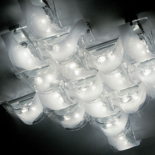 Plafonnier contemporain - CLOUD - Av Mazzega - rectangulaire / en verre / à LED