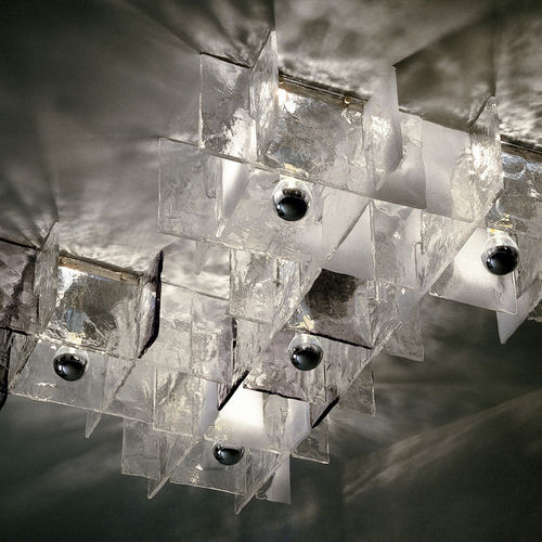 Plafonnier contemporain - ICE - Av Mazzega - en verre / à LED / résidentiel