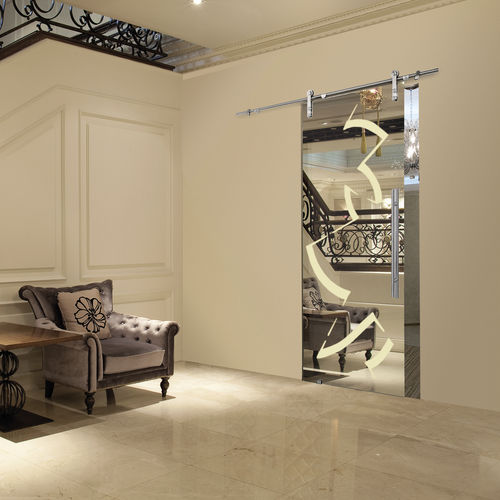 Porte d'intérieur - CLASSICI : RIFLESSI - Casali - en verre trempé / en inox / coulissante