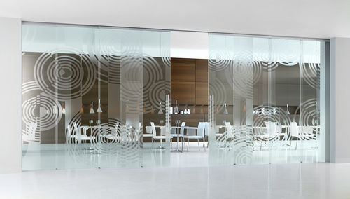 Cloison coulissante-empilable - CLASSICI : ALPHA OPTIKA  - Casali - vitrée / professionnelle / transparente