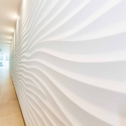 Panneau décoratif mural - FLOW - Armourcoat USA - en composite / en plâtre / 3D