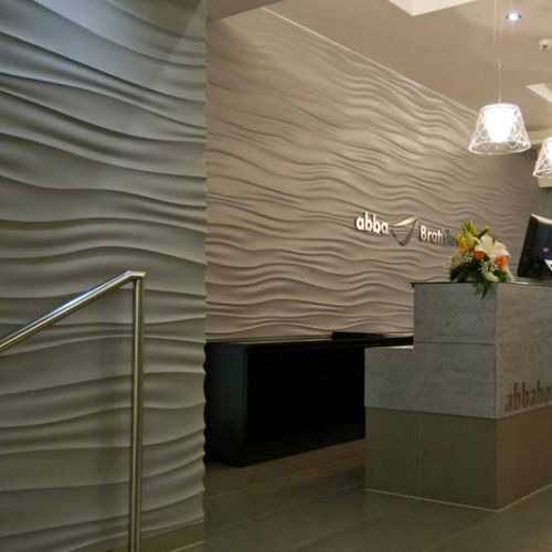 Panneau décoratif mural - JET STREAM - Armourcoat USA - en plâtre / en composite / 3D
