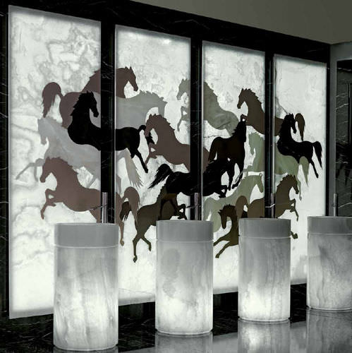 Panneau décoratif mural - CAVALLI - MGM - rétroéclairé / en marbre / poli