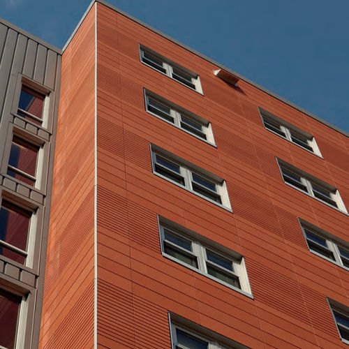 Bardage pour façade ventilée - TERRART®-LIGHT - NBK Keramik - en panneaux / en terracotta / à emboîtement