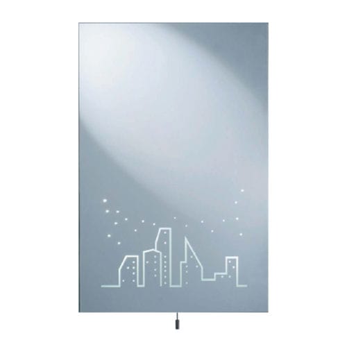 Miroir de salle de bain mural - 6841-Y1-81CE - JUSTIME - contemporain / rectangulaire / lumineux