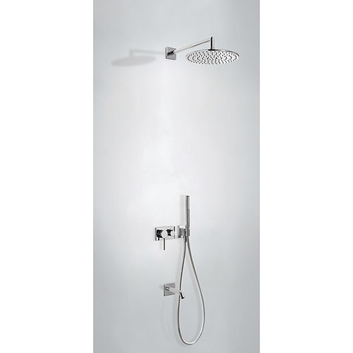 Set de douche encastrable au mur - 3V: 21027313 - TRES Grifería - contemporain / avec douche à main / avec pommeau réglable