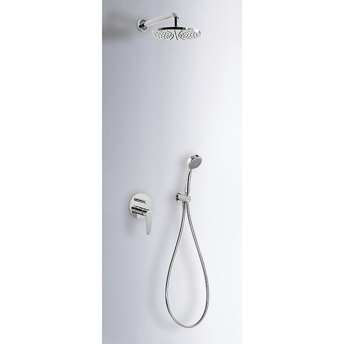 Set de douche encastrable au mur - FLAT-TRES: 0418002 - TRES Grifería - contemporain / avec douche à main / avec pommeau réglable