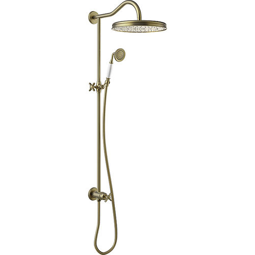 Set de douche mural - TRES-CLASIC: 24247602LV - TRES Grifería - classique / avec douche à main / avec pommeau fixe