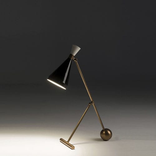 Lampe de table - FLIPPER - Mantellassi 1926 - en laiton / en aluminium peint / contemporaine