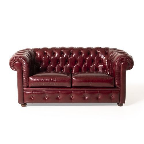 Canapé chesterfield - CHESTERFIELD - Mantellassi 1926 - en cuir / avec accoudoirs / sur mesure