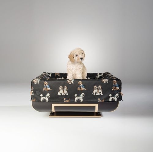 Panier pour chien en cuir - ADONE - Mantellassi 1926 - en tissu / en laiton