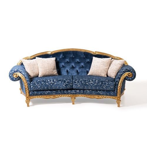Canapé chesterfield - BLOSSOM - Mantellassi 1926 - en tissu / en cuir / avec accoudoirs