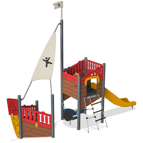 Structure de jeu pour aire de jeux - PCM102500 - KOMPAN - en HPL / modulaire