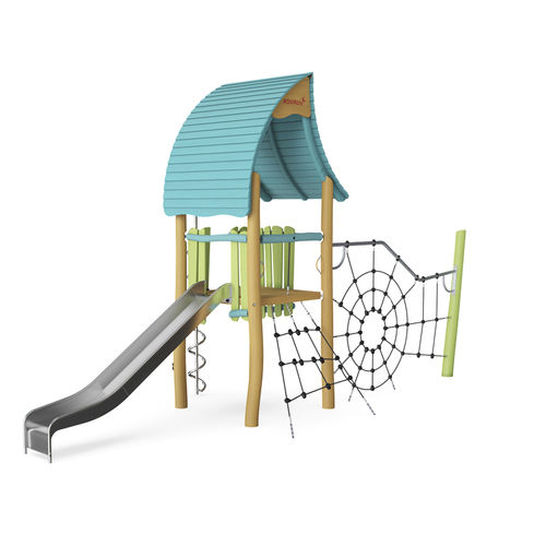 Structure de jeu pour aire de jeux - NRO1015 - KOMPAN - pour établissement public / pour collectivité / en bois