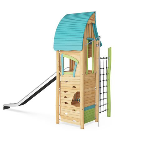 Structure de jeu pour aire de jeux - NRO1017 - KOMPAN - pour établissement public / pour collectivité / en bois