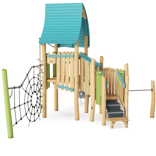 Structure de jeu pour aire de jeux - NRO2006 - KOMPAN - pour établissement public / pour collectivité / en bois
