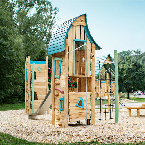 Structure de jeu pour aire de jeux - NRO1026 - KOMPAN - pour établissement public / pour collectivité / en bois