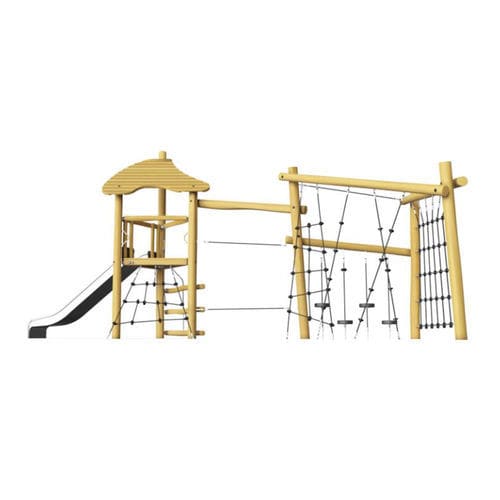 Structure de jeu pour aire de jeux - NRO1001  - KOMPAN - pour collectivité / en bois / modulaire