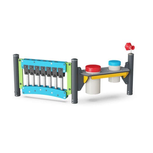 Structure de jeu musicale - PCM003121 - KOMPAN - pour aire de jeux / en bois massif / en HDPE